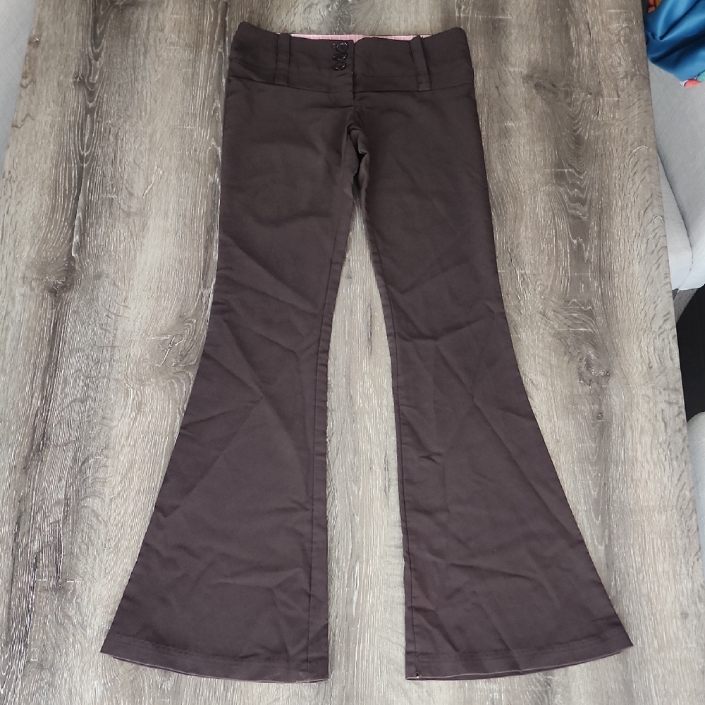 vintage Brown Flared Women's dress pants